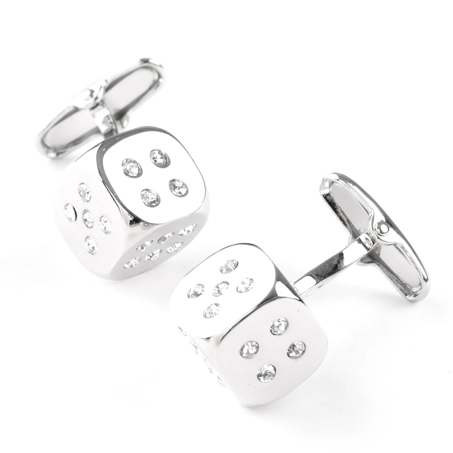 Silver "Diamond" Dice Cufflinks