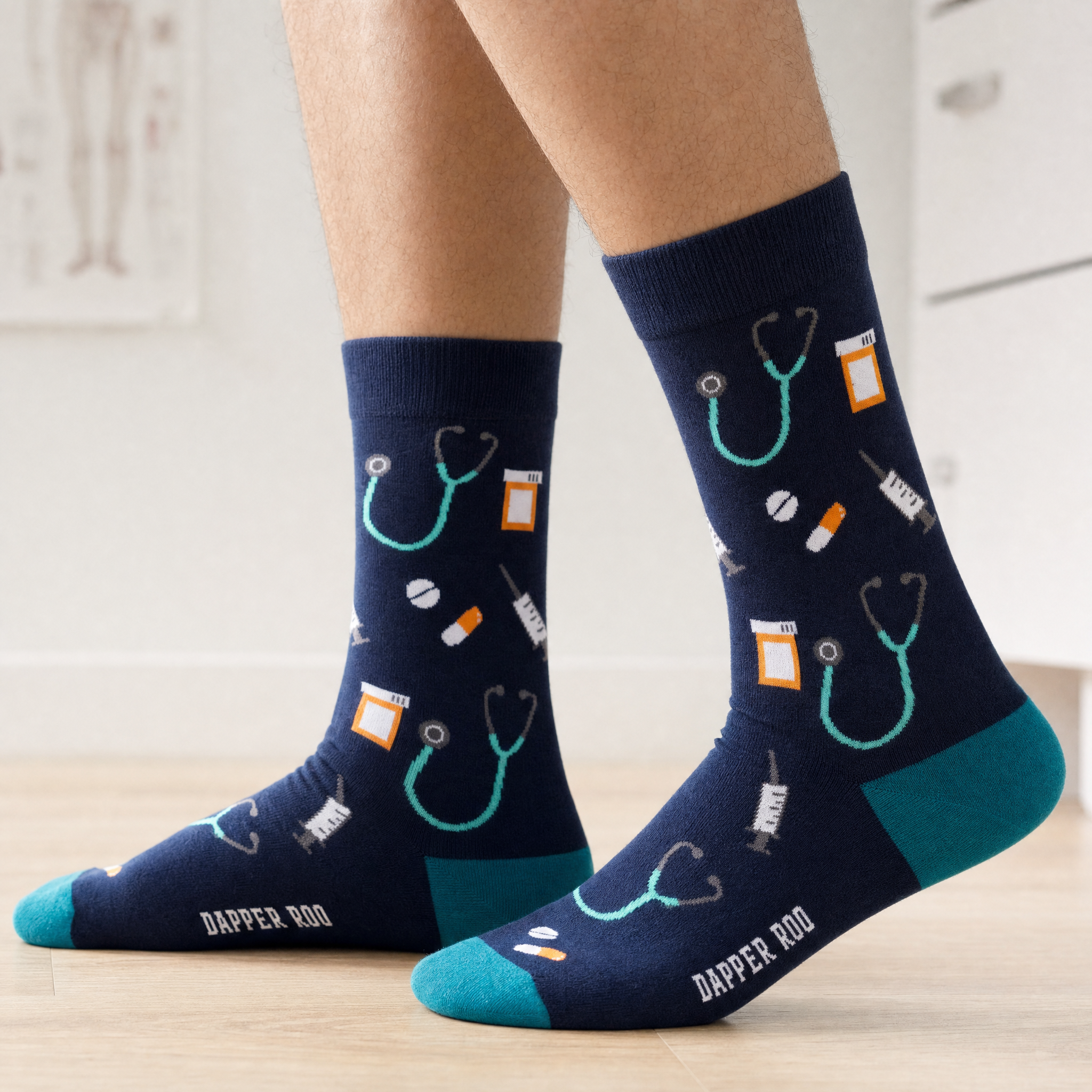 At the Doctors Medical Bamboo Socks by Dapper Roo lifestyle image