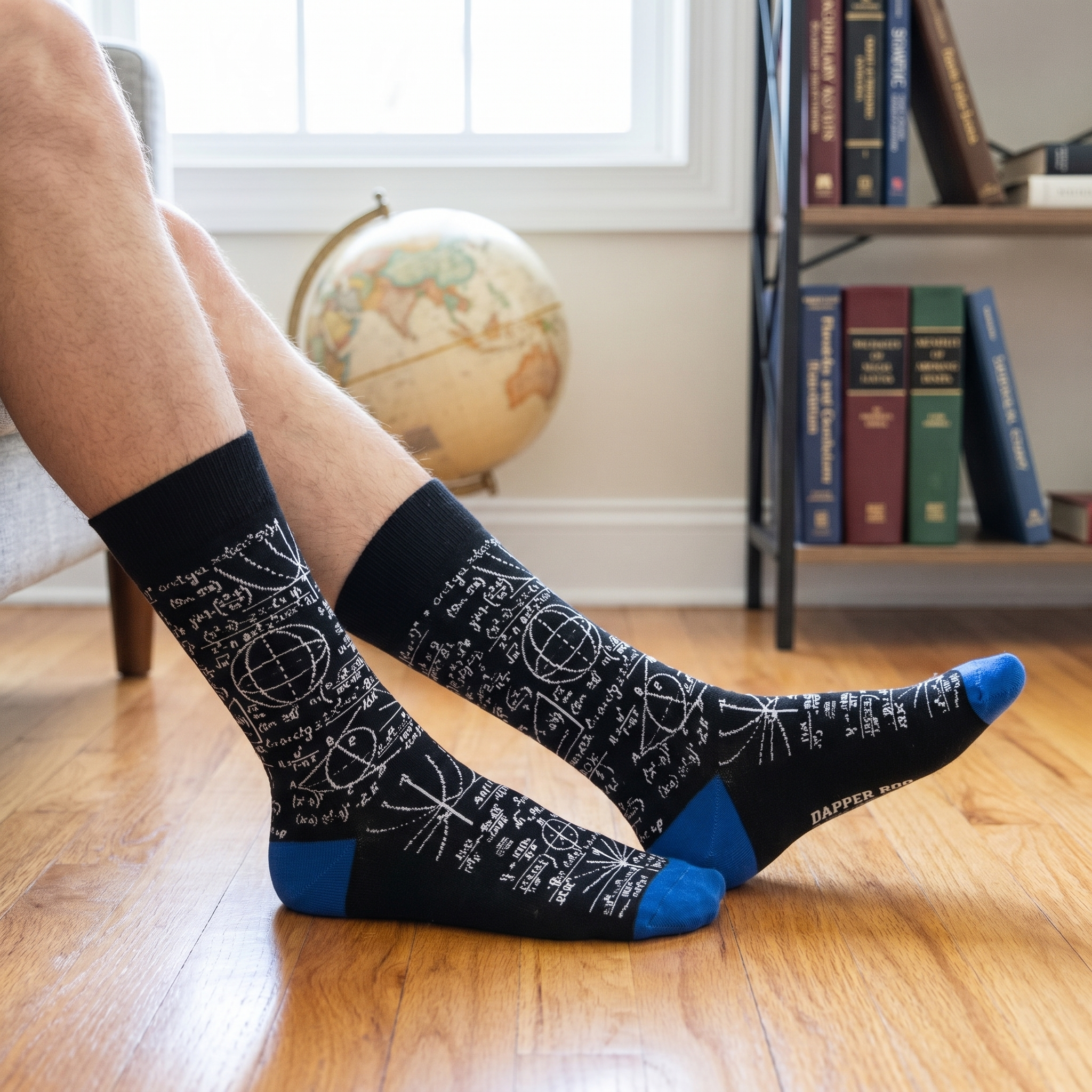 Insane Genius Mathematical Equations Maths Bamboo Socks by Dapper Roo lifestyle image