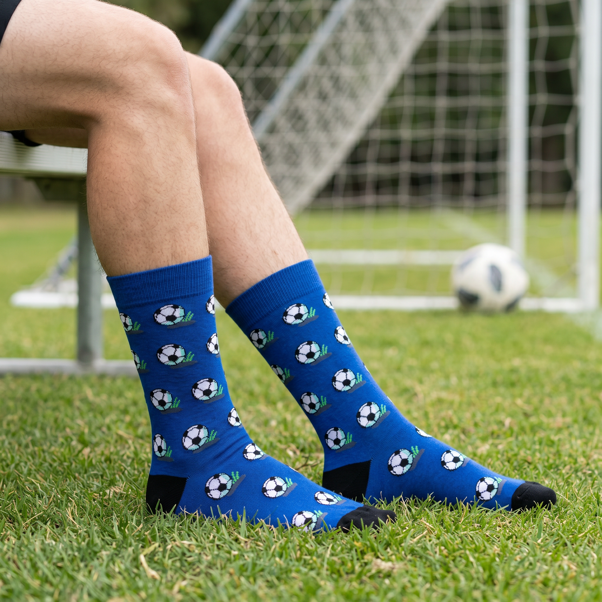 Offside Soccer Football Bamboo Socks by Dapper Roo lifestyle image