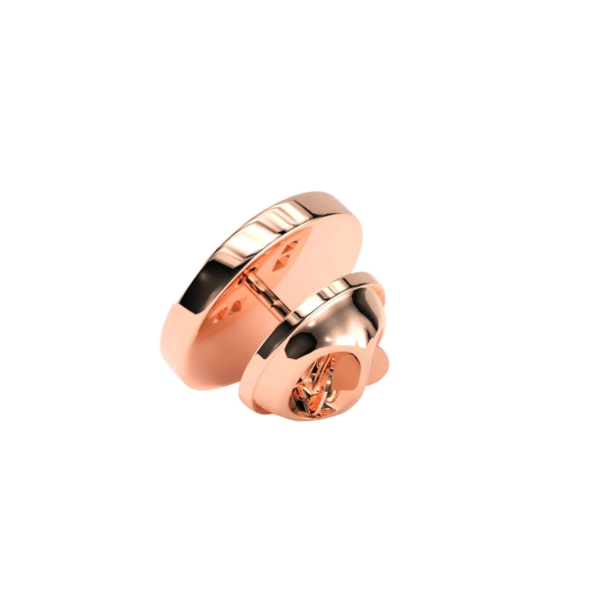 Round Rose Gold Engravable Lapel Pin Lapel Pin Clinks