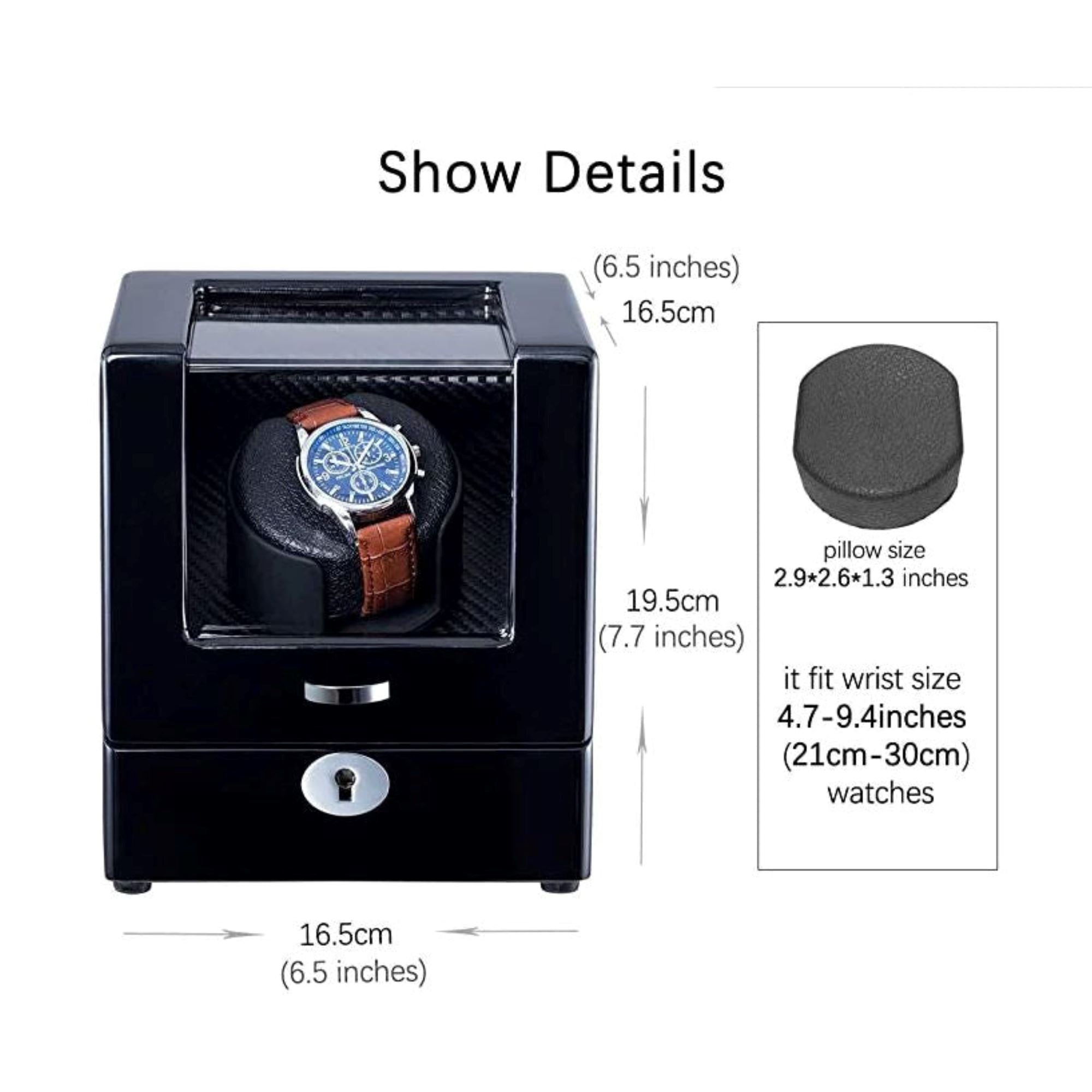Seconds - Waratah Watch Winder Box for 1 Watch in Black Seconds Clinks