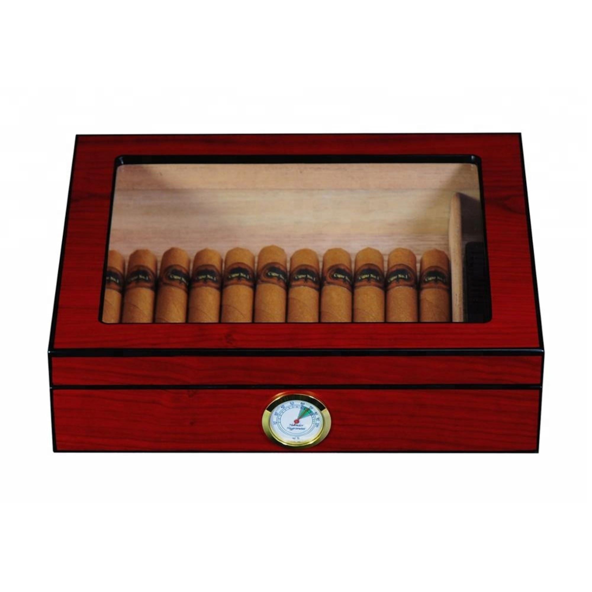 Seconds - 12-20 CT Cherry Cigar Humidor Spanish Cedar Box for Cigars (c) Seconds Clinks