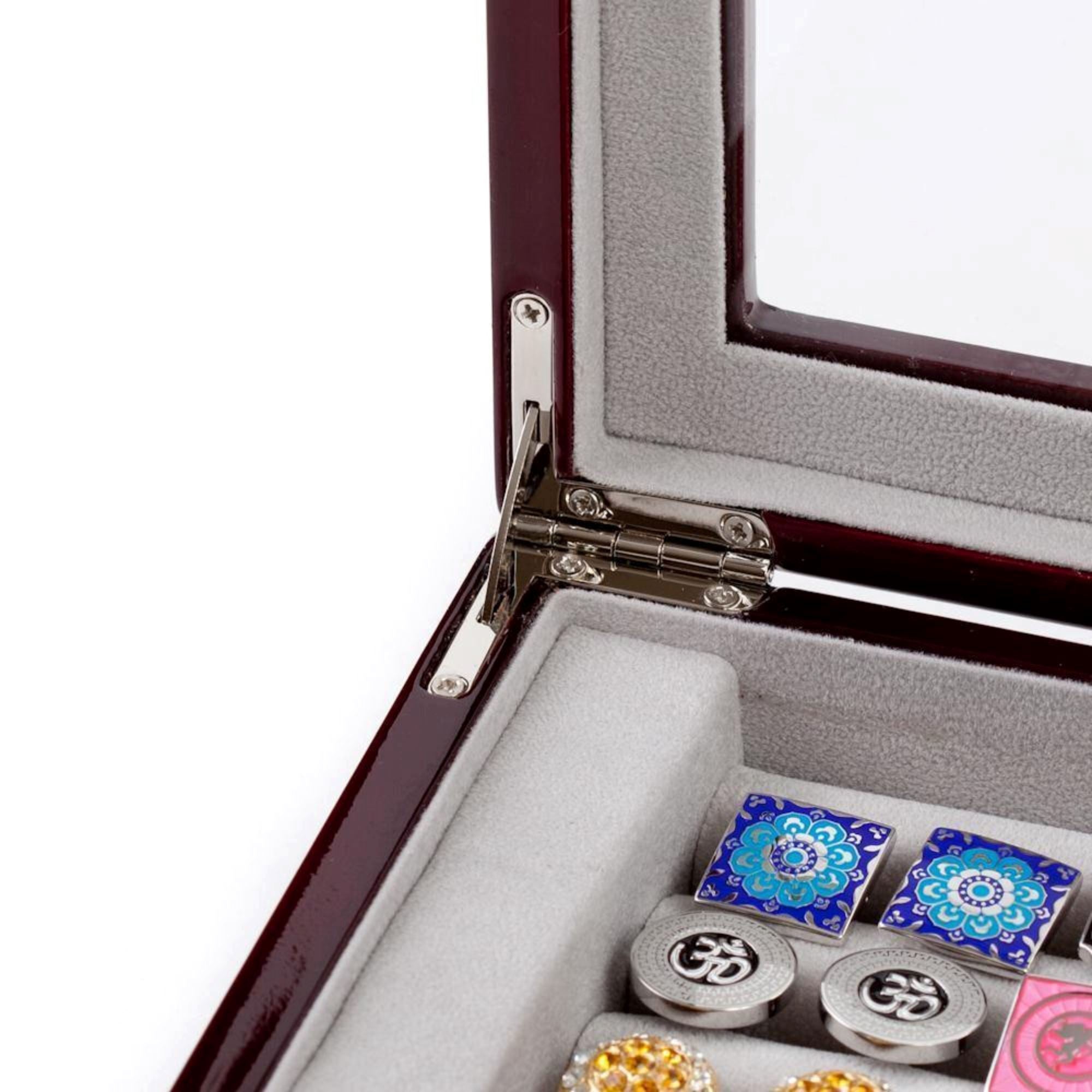 Seconds - 20 Pair Mahogany Cufflink Box Seconds Clinks Australia
