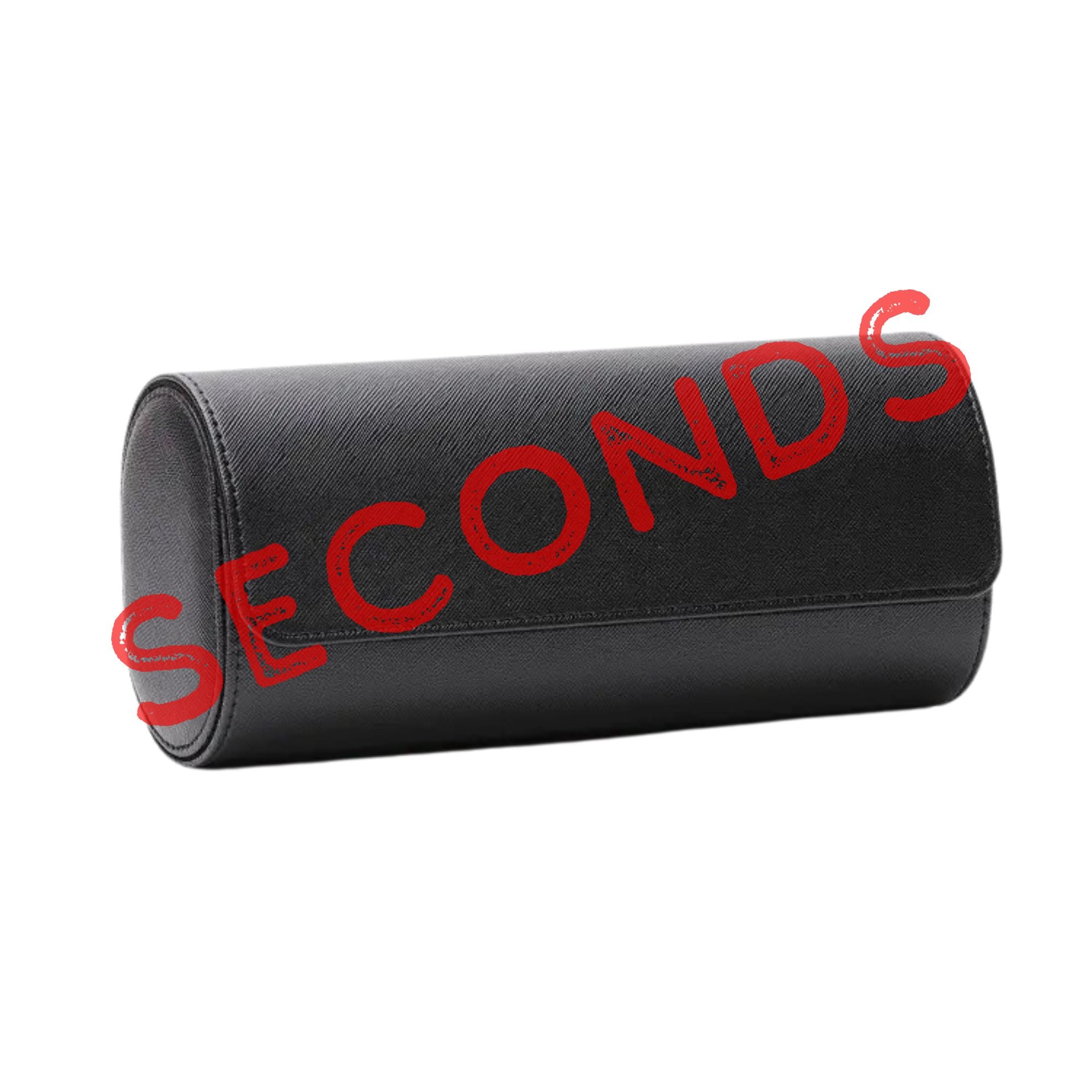 Seconds - Watch Roll Case for 3 in Black Vegan Leather Seconds Clinks