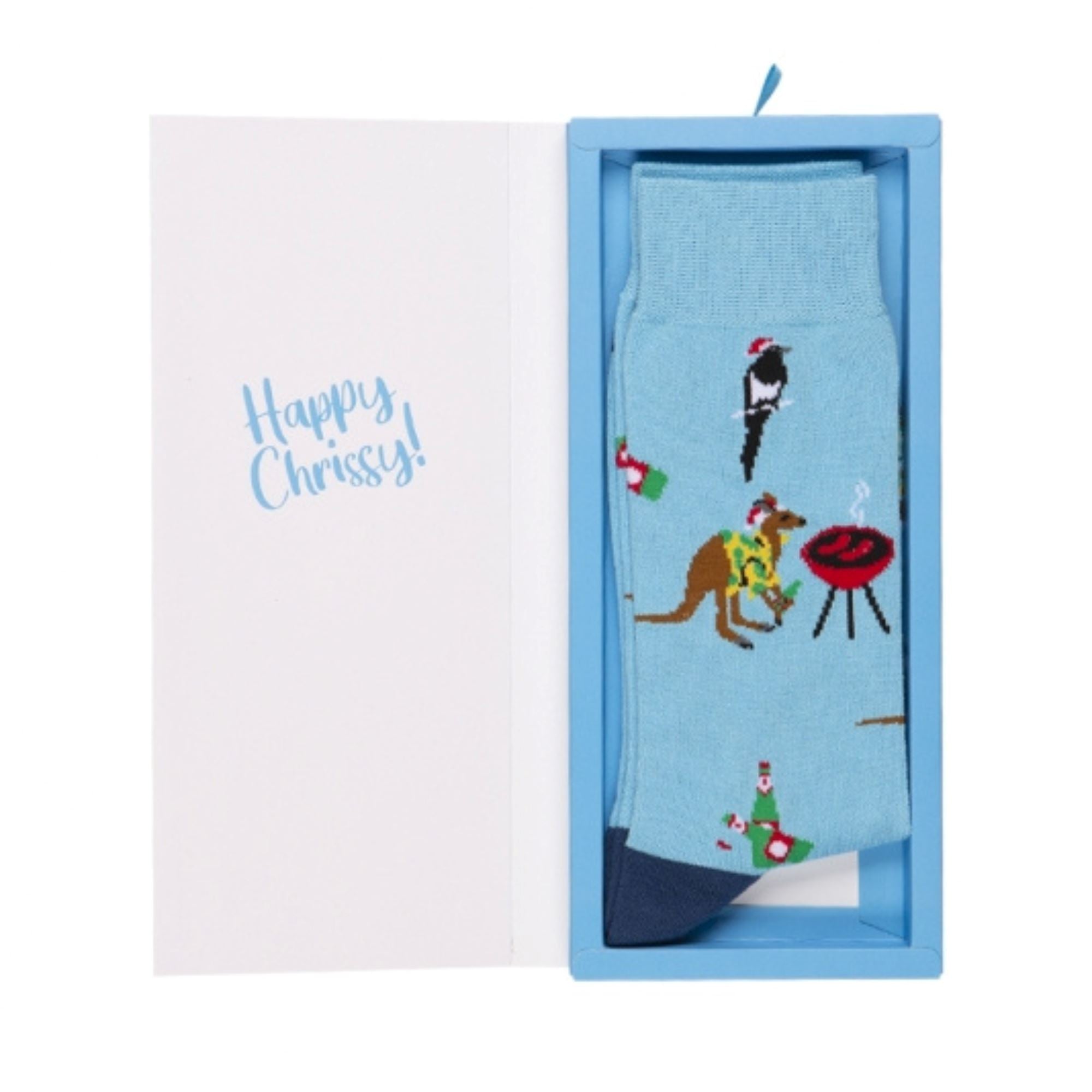 Men's Happy Chrissy Sock Card Socks Bamboozld