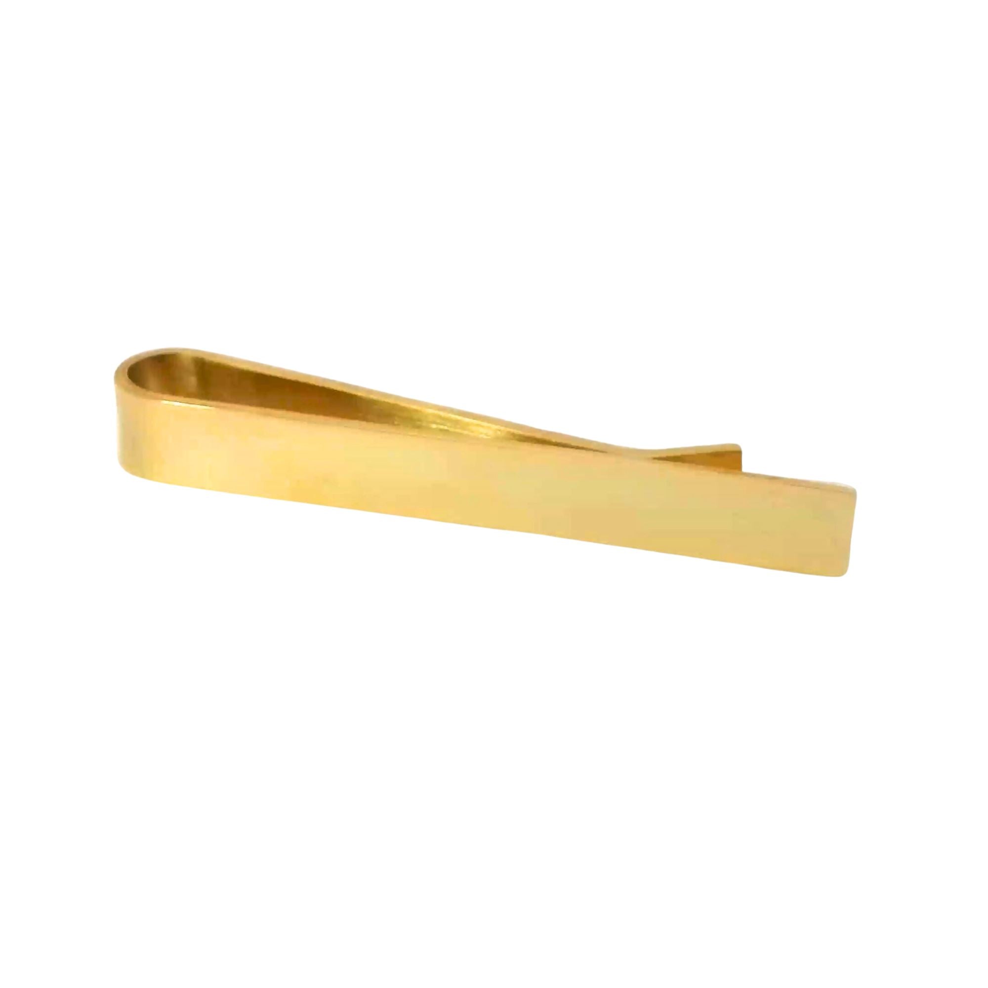 Shiny Gold Tie Bar with straight end 50mm Tie Bars Clinks Australia