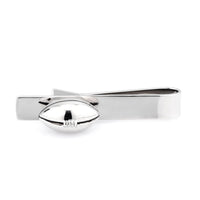 Footy / Rugby Silver Football Tie Bar Tie Clips Clinks