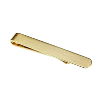 Brushed Gold Tie Bar with curved end 50mm Tie Clips Clinks Australia