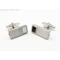 With a Twist Cufflinks - Black & White Classic & Modern Cufflinks Clinks Australia With a Twist Cufflinks - Black & White