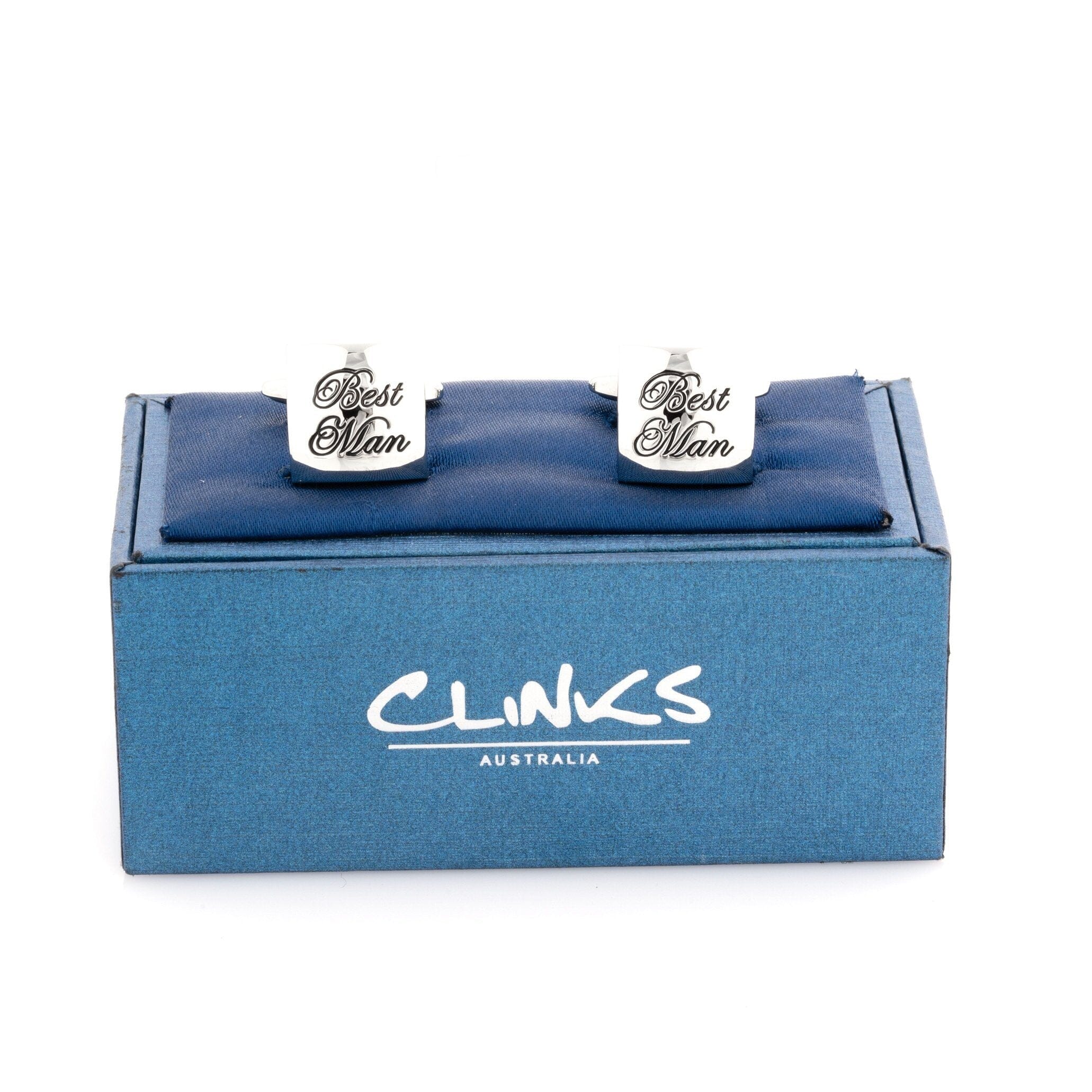 Best Man Curved Silver Wedding Cufflinks Wedding Cufflinks Clinks Australia