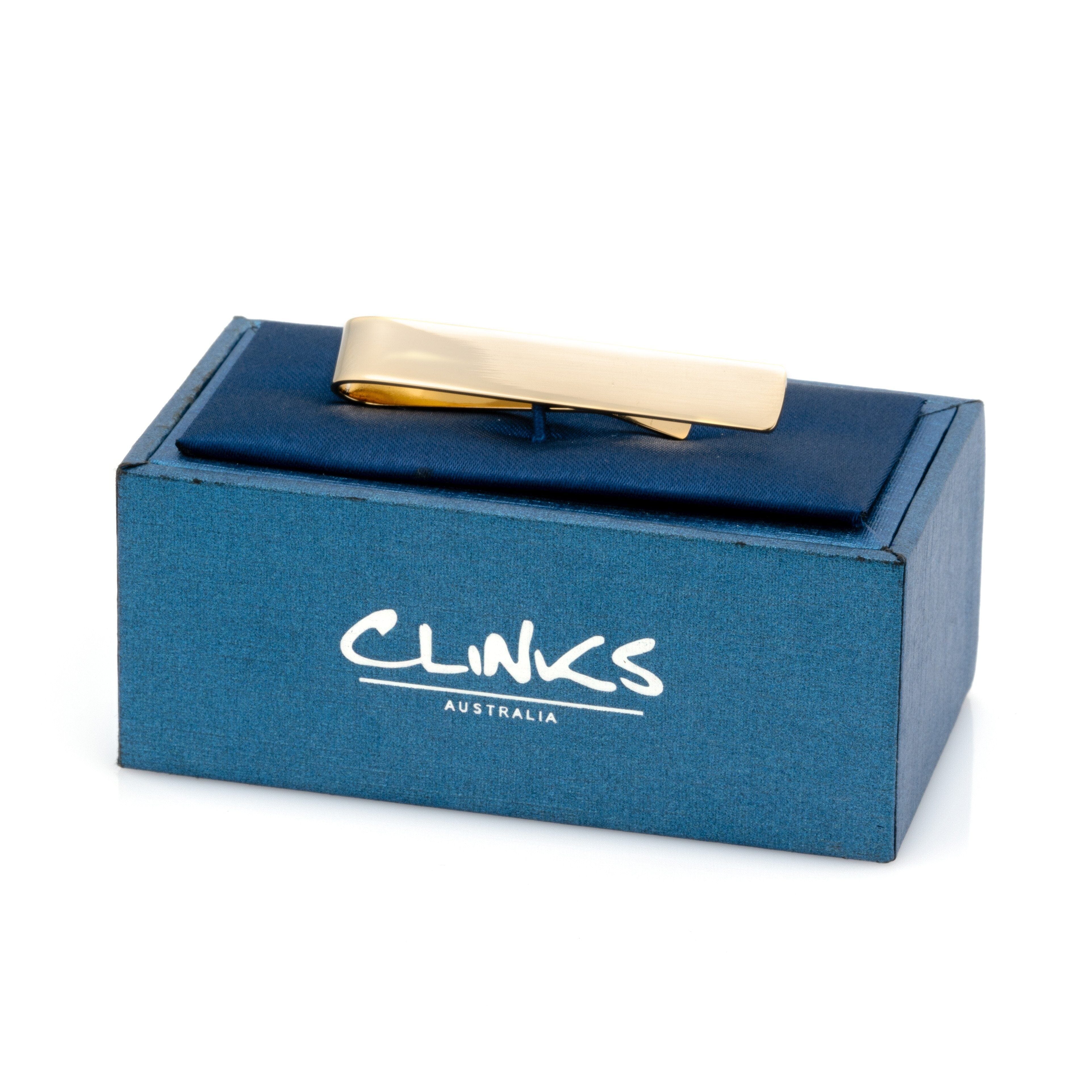 Shiny Gold Tie Bar Tie Clips Clinks