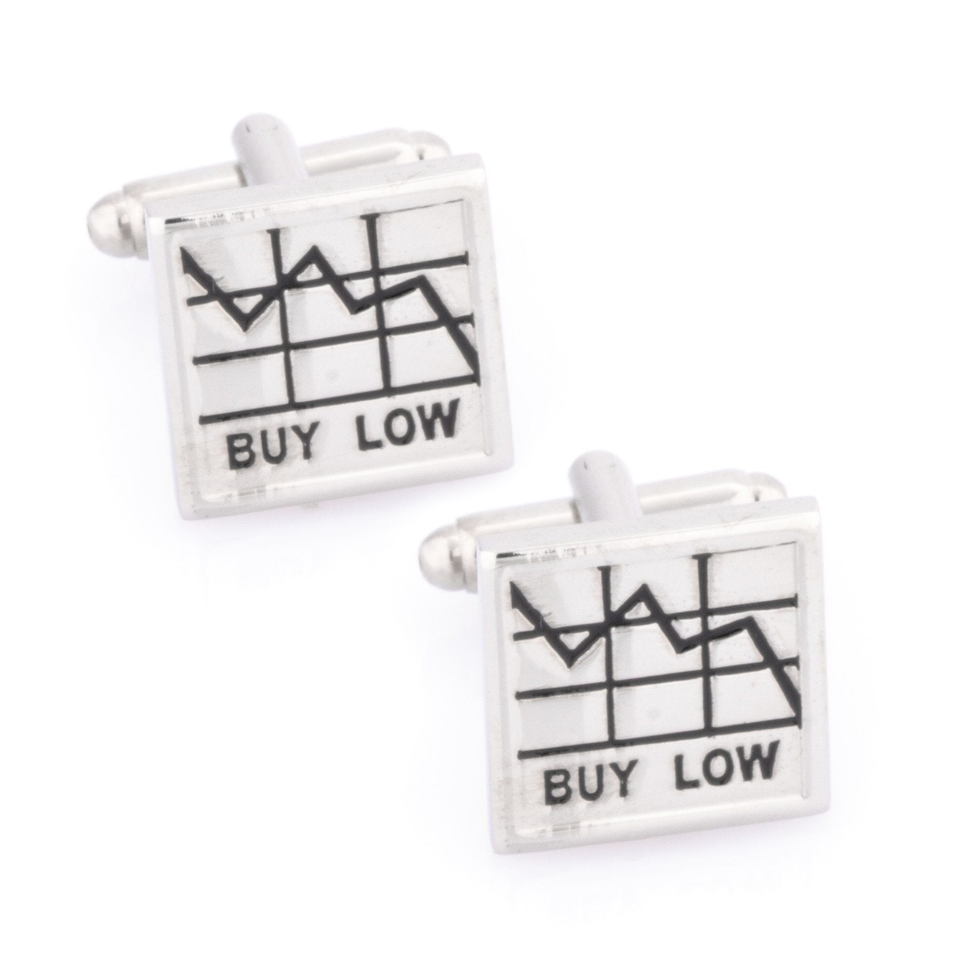 Buy Low Sell High Silver Cufflinks Novelty Cufflinks Clinks Australia