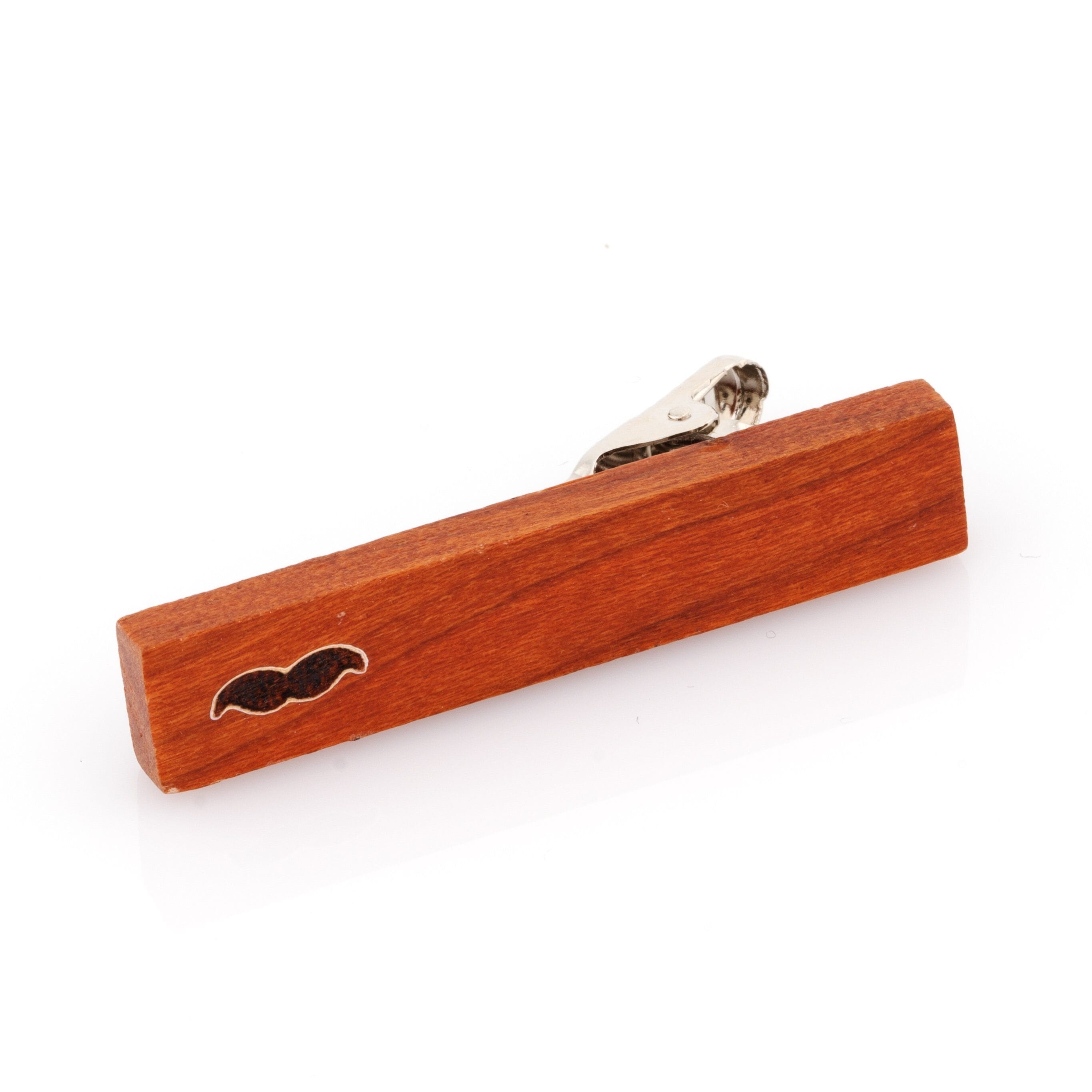 Wood Moustache Stamp Tie Clip Tie Clips Clinks Wood Moustache Stamp Tie Clip