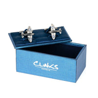 Spitfire Airplane Gunmetal Cufflinks Novelty Cufflinks Clinks Australia