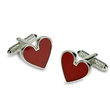 Suit of Hearts Cufflinks Novelty Cufflinks Clinks Australia