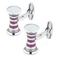 Purple Spiral Cufflinks Classic & Modern Cufflinks Clinks Australia