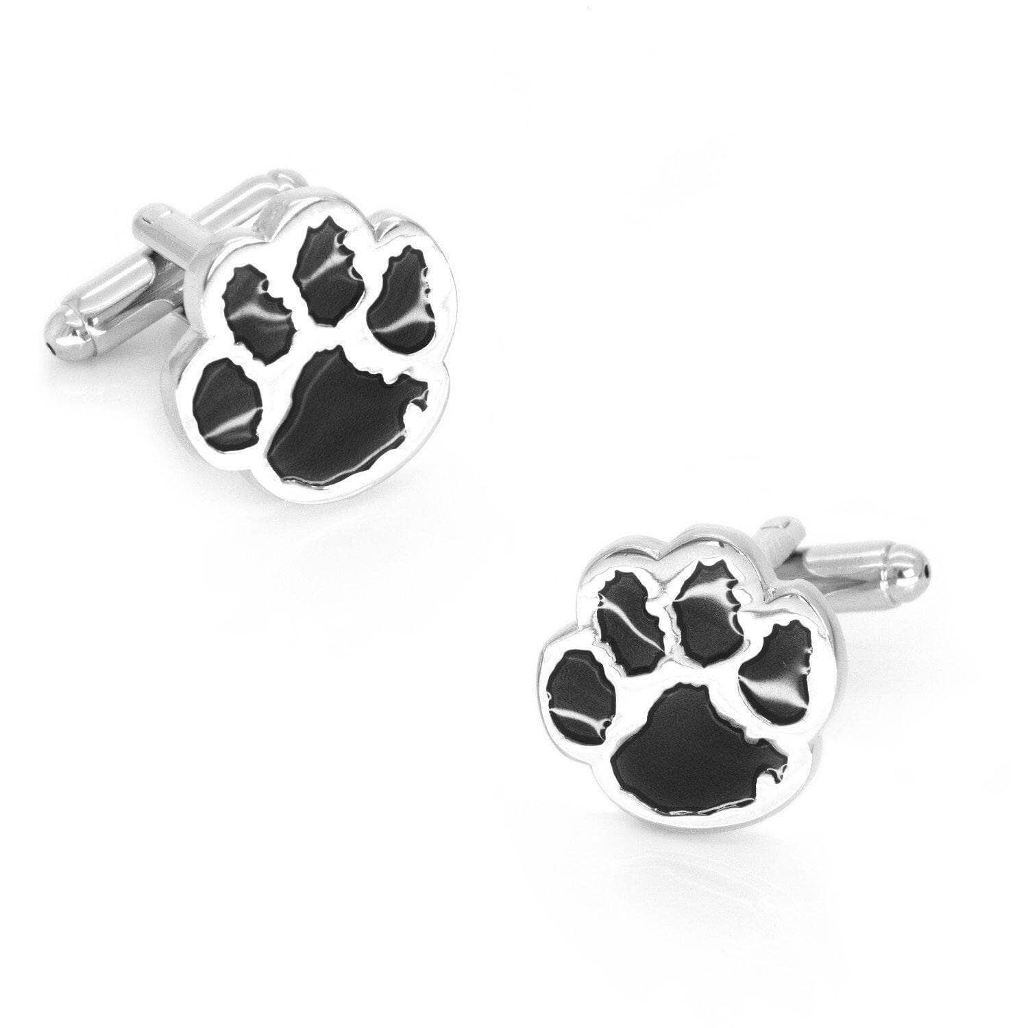 Black Paw Print Cufflinks Novelty Cufflinks Clinks Australia Black Paw Print Cufflinks