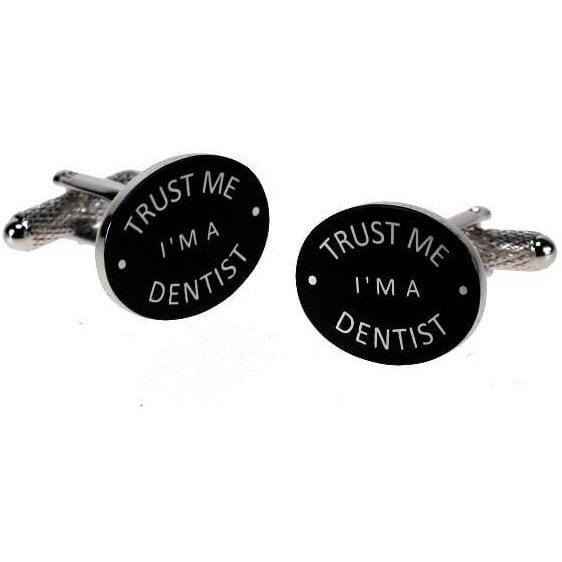 Trust Me I'm a Dentist Cufflinks Novelty Cufflinks Clinks Australia Trust Me I'm a Dentist Cufflinks