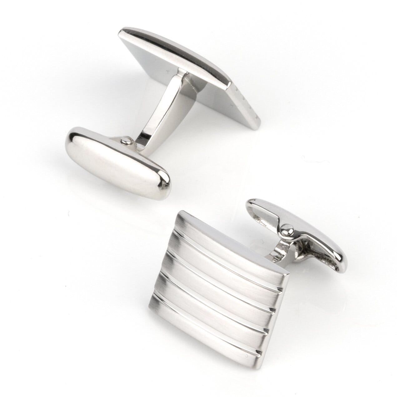 Silver Classic Groove Cufflinks Classic & Modern Cufflinks Clinks Australia