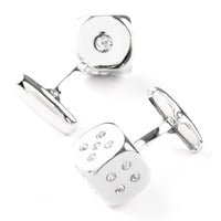 Silver "Diamond" Dice Cufflinks Novelty Cufflinks Clinks Australia