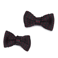 Black/Red Dot Adult Knit Bowtie Bow Ties Clinks Australia