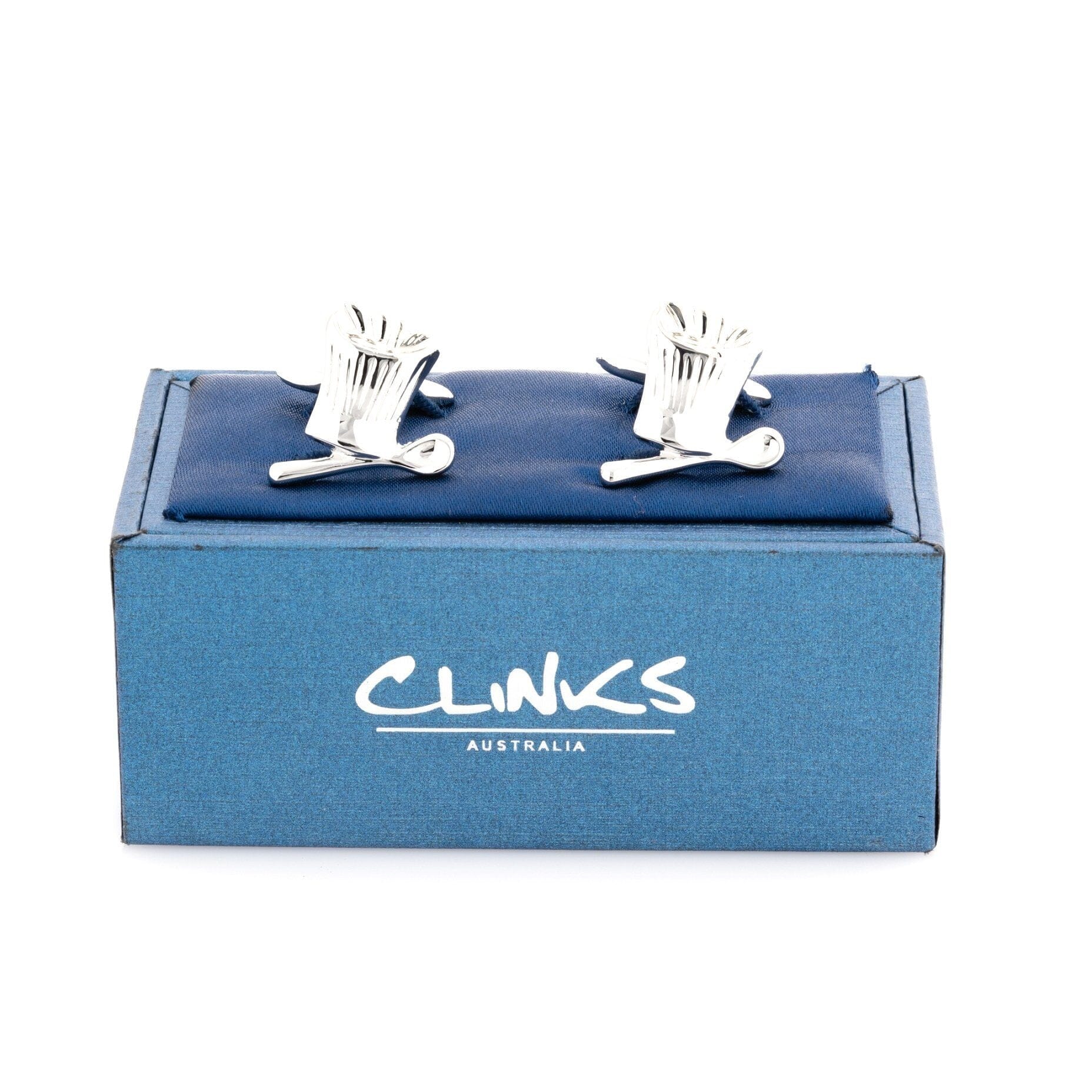 Chefs Hat & Spoon Silver Cufflinks Novelty Cufflinks Clinks Australia