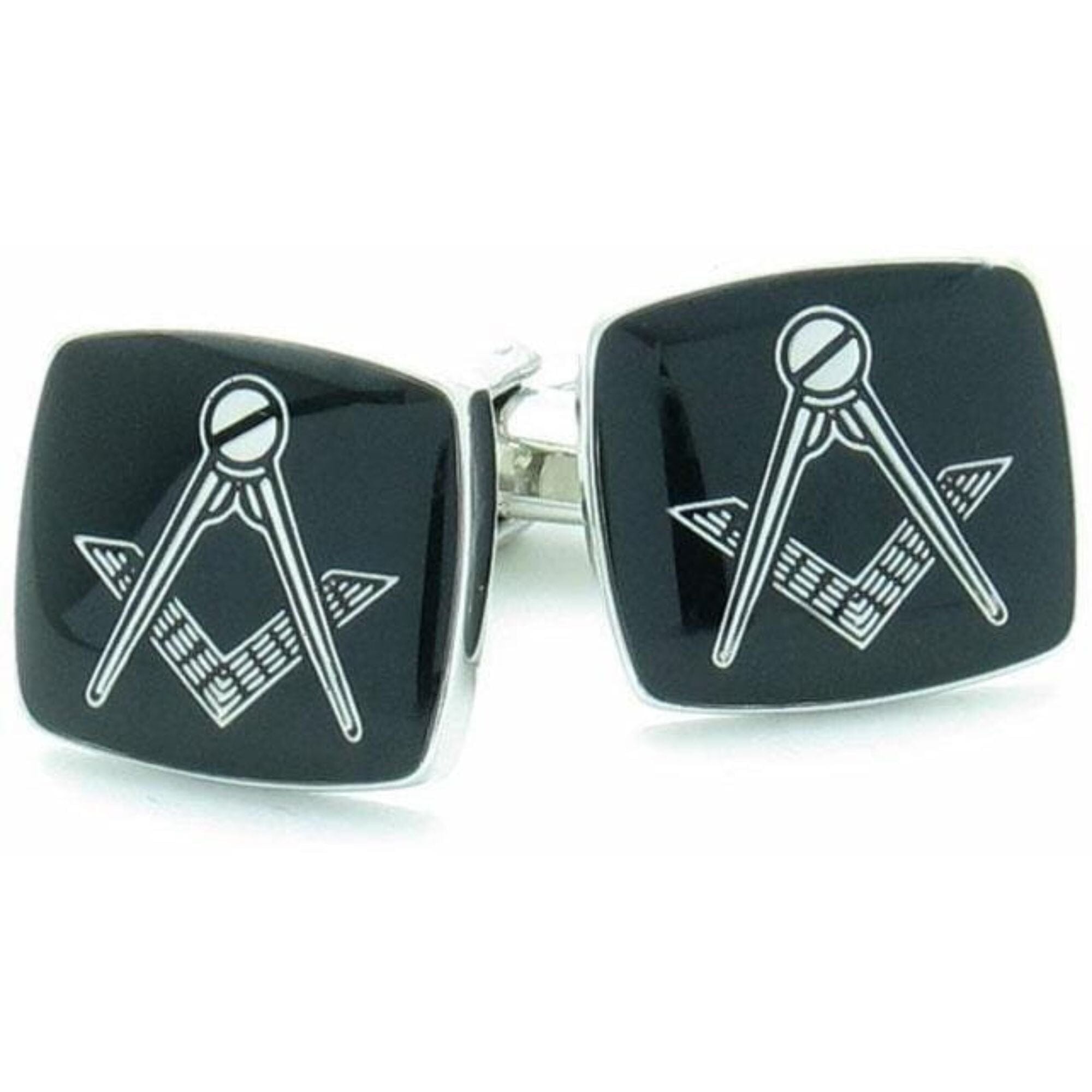 Freemason Masonic Black/Silver Cufflinks Novelty Cufflinks Clinks Australia