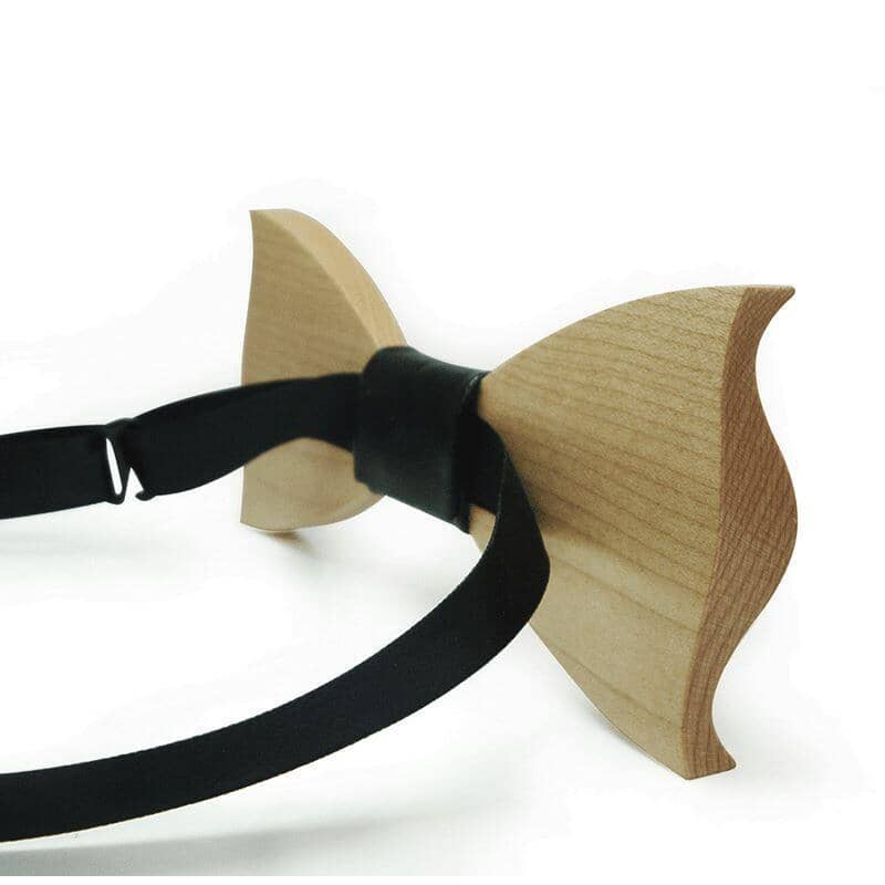 Dark Wood Check Fabric Adult Bow Tie Bow Ties Clinks