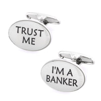 Trust Me I'm a Banker Cufflinks Novelty Cufflinks Clinks Australia