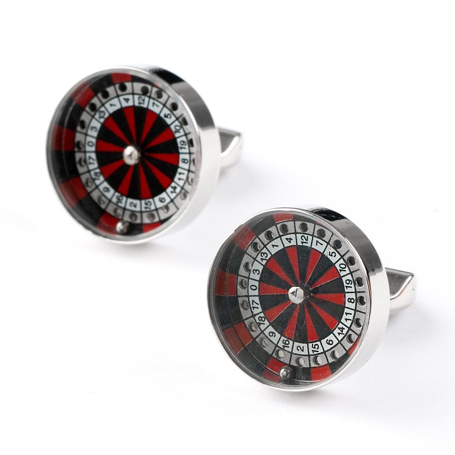 Roulette Wheel & Ball Cufflinks Novelty Cufflinks Clinks Australia Roulette Wheel & Ball Cufflinks