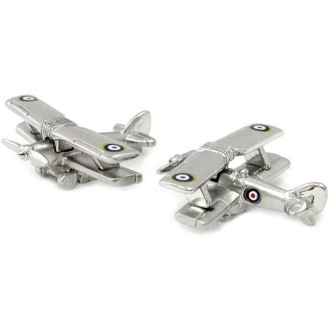 BiPlane Military Aircraft Cufflinks Novelty Cufflinks Clinks Australia BiPlane Military Aircraft Cufflinks