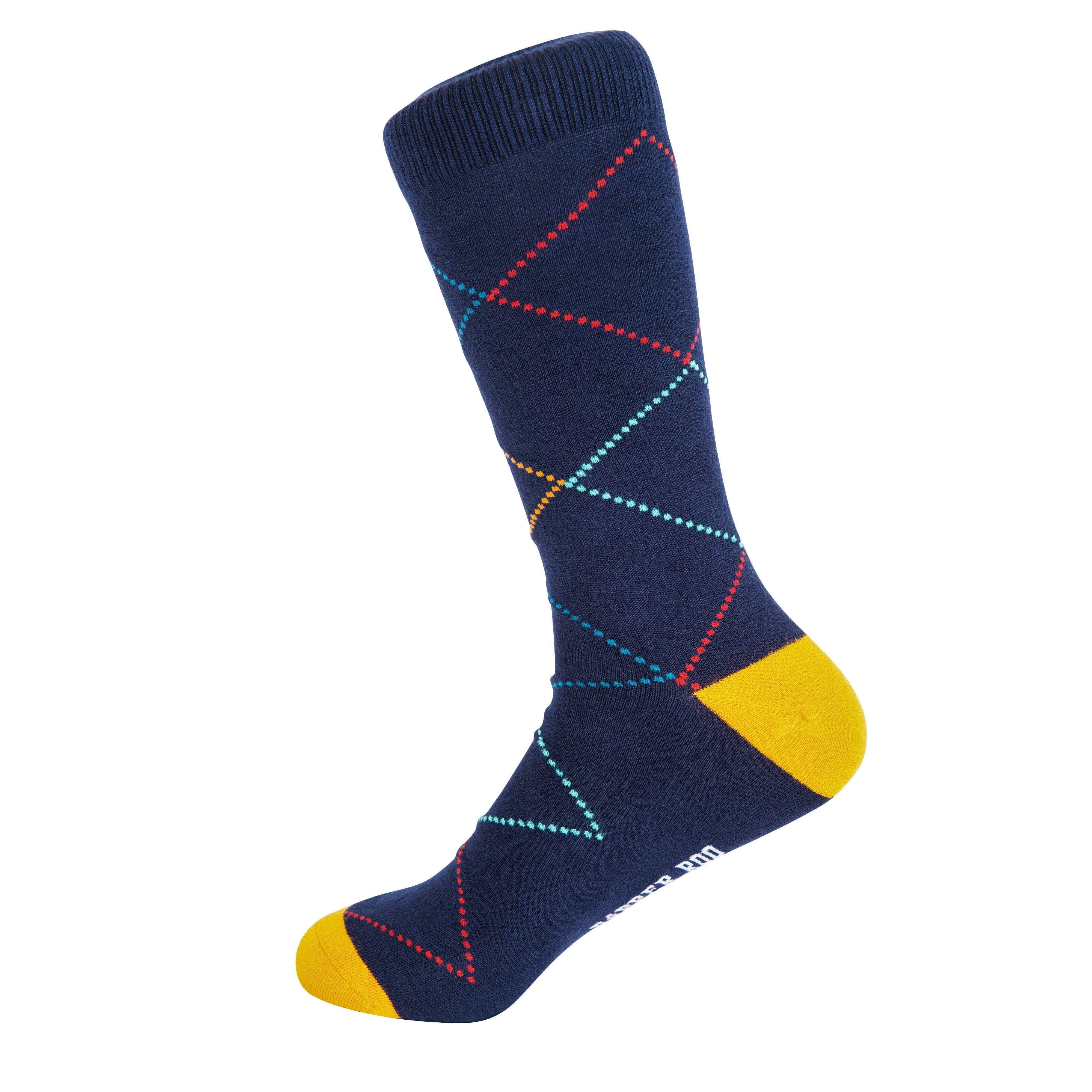 Colourful Crisscross Diamond Bamboo Socks by Dapper Roo Socks Dapper Roo