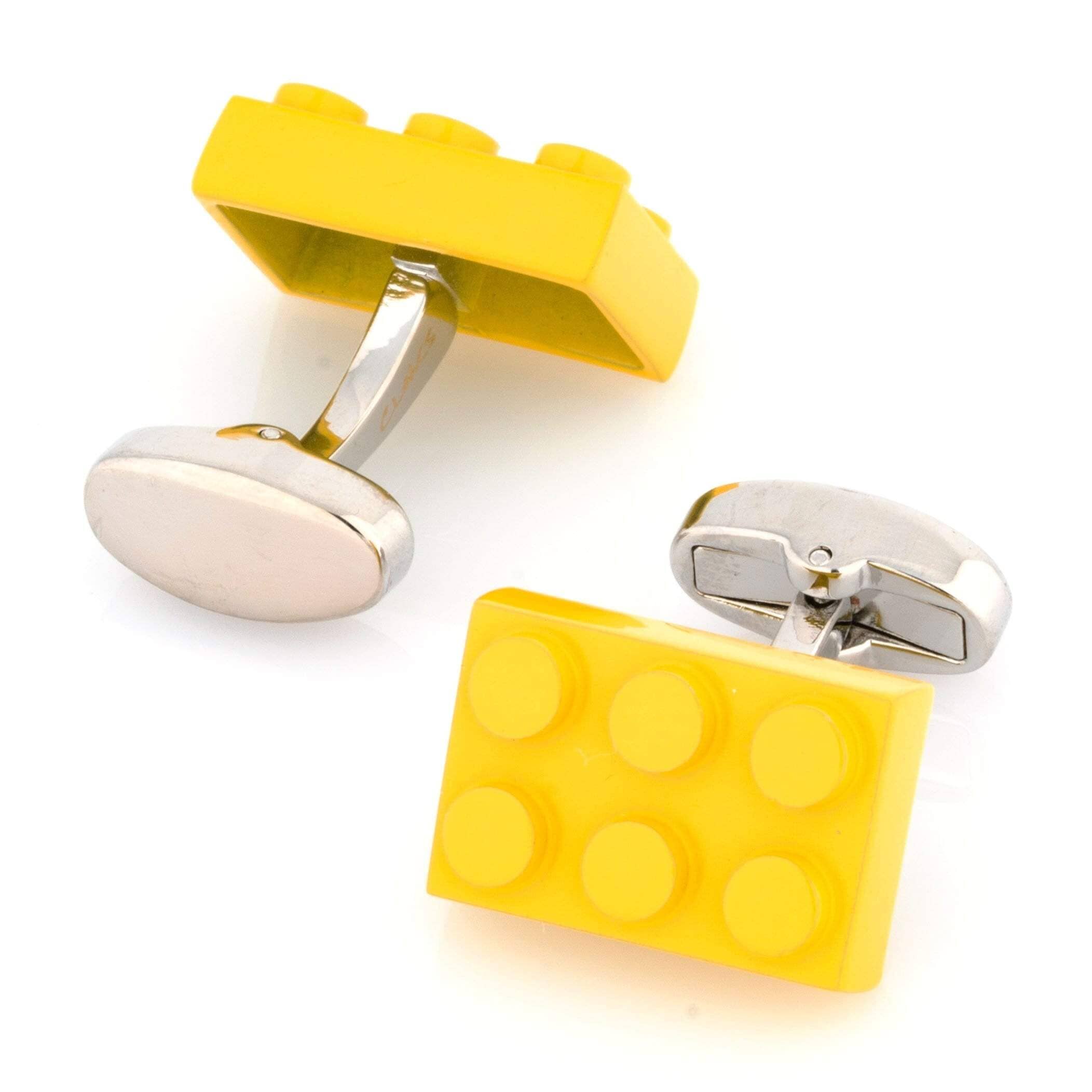Yellow Building Block Cufflinks Novelty Cufflinks Clinks Australia