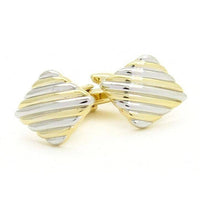 Silver/Gold Lined Cufflinks Classic & Modern Cufflinks Clinks Australia Silver/Gold Lined Cufflinks