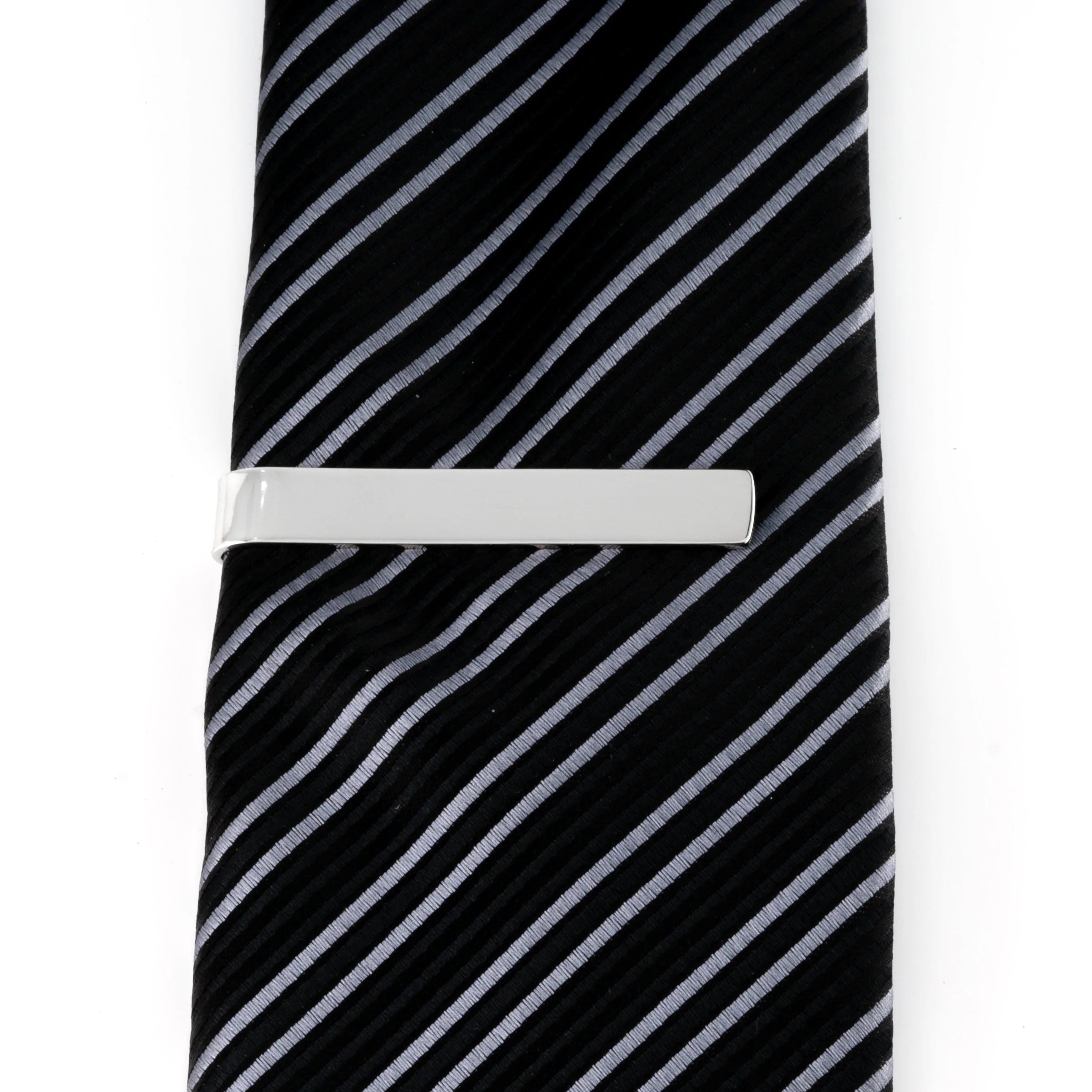 Shiny Silver Tie Bar 55m Tie Clips Clinks