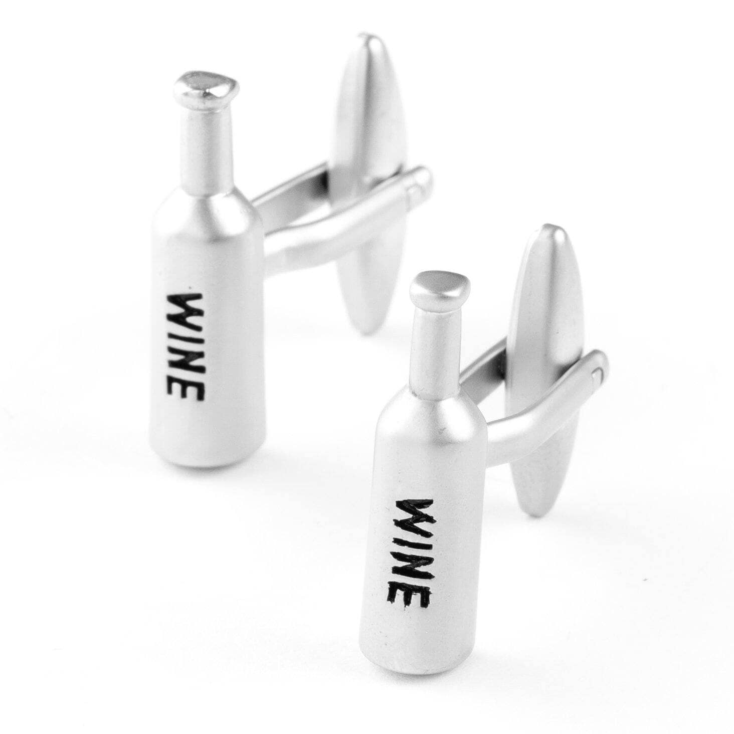 Silver Wine Bottle Cufflinks Novelty Cufflinks Clinks Australia