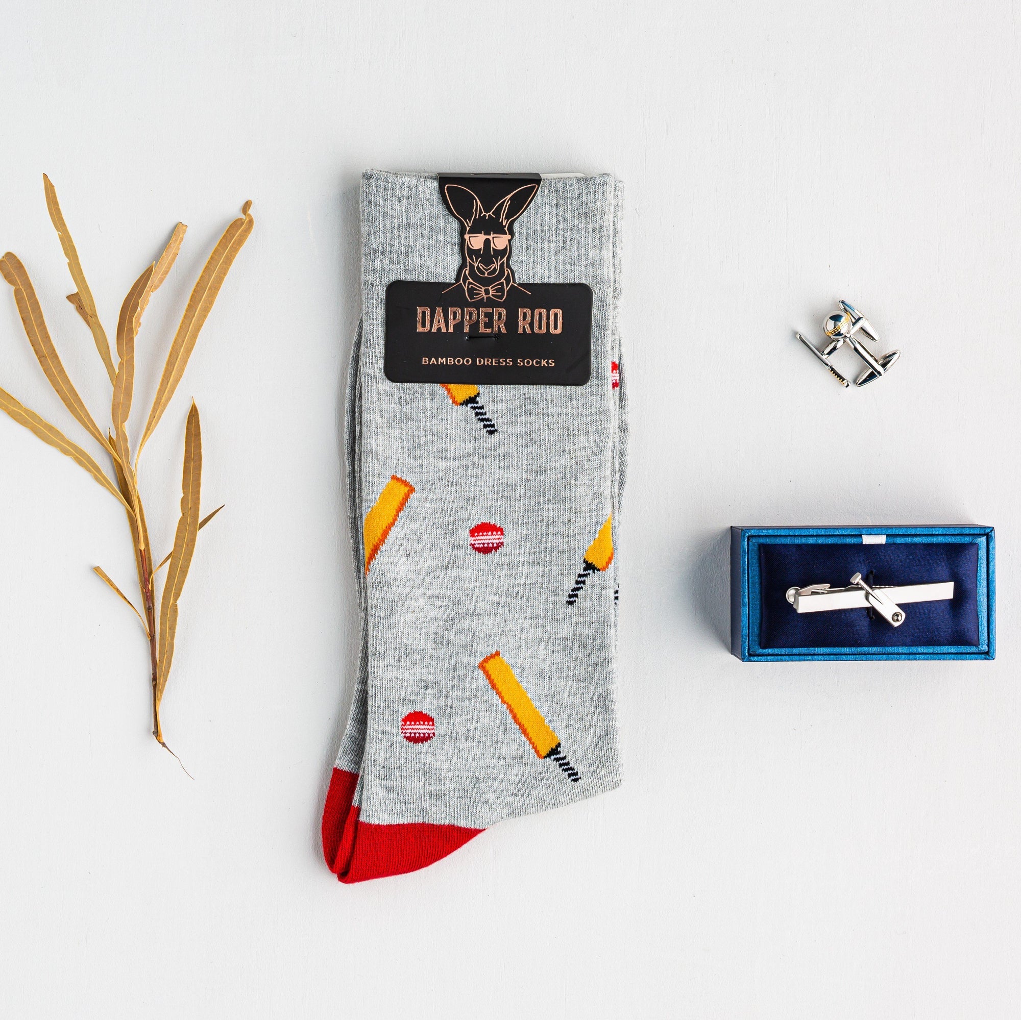 Cricket Gift Set, Gift Set, Socks Gift Set, Socks, Cufflinks, Tie Bars, Location: SK2024+CL4026+TC5000, GS1006, Sports, Cuffed, Clinks.com, Clinks Australia