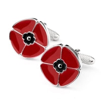 Red Poppy Remembrance Cufflinks Novelty Cufflinks Clinks Australia