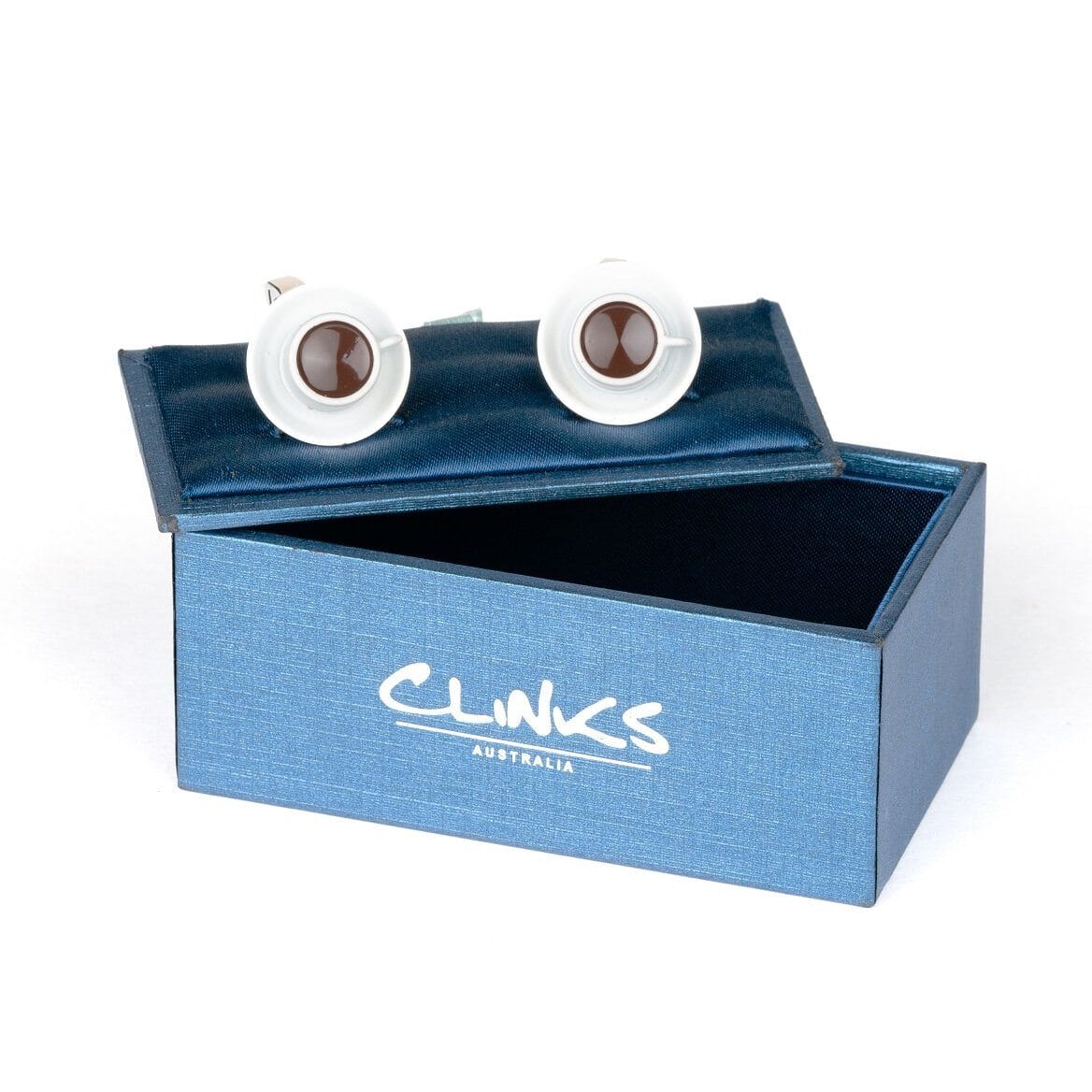 Coffee Cup and Saucer Cufflinks Novelty Cufflinks Clinks Australia