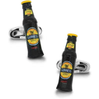 Black & Yellow Beer Bottle Cufflinks Novelty Cufflinks Clinks Australia