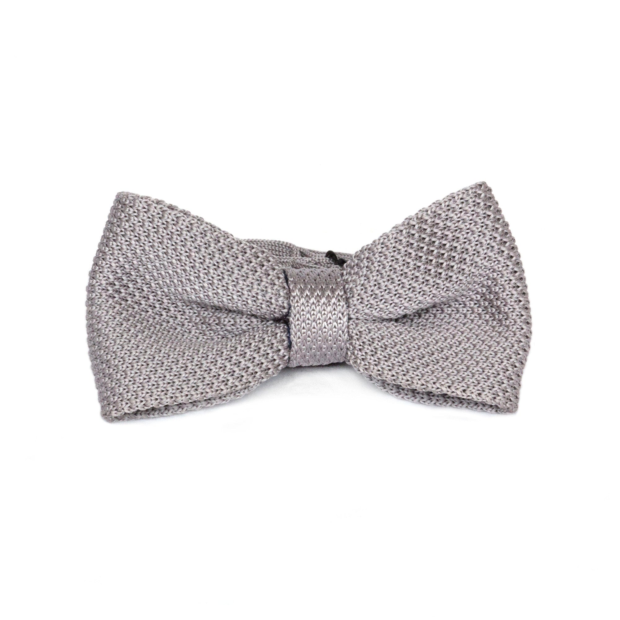 Grey Adult Knit Bowtie Bow Ties Clinks Australia Grey Adult Knit Bowtie