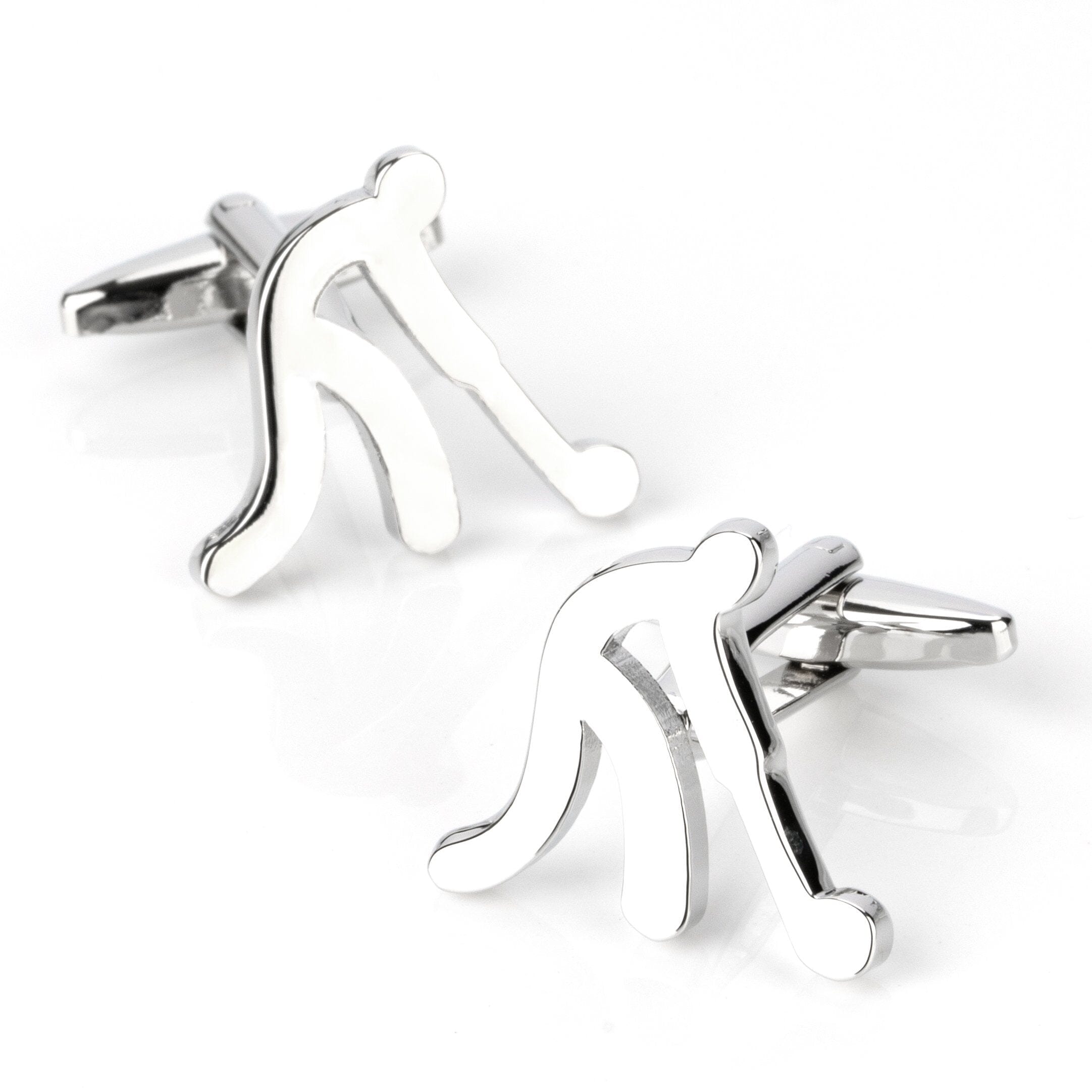 Field Hockey Silhouette Cufflinks Silver Novelty Cufflinks Clinks Australia