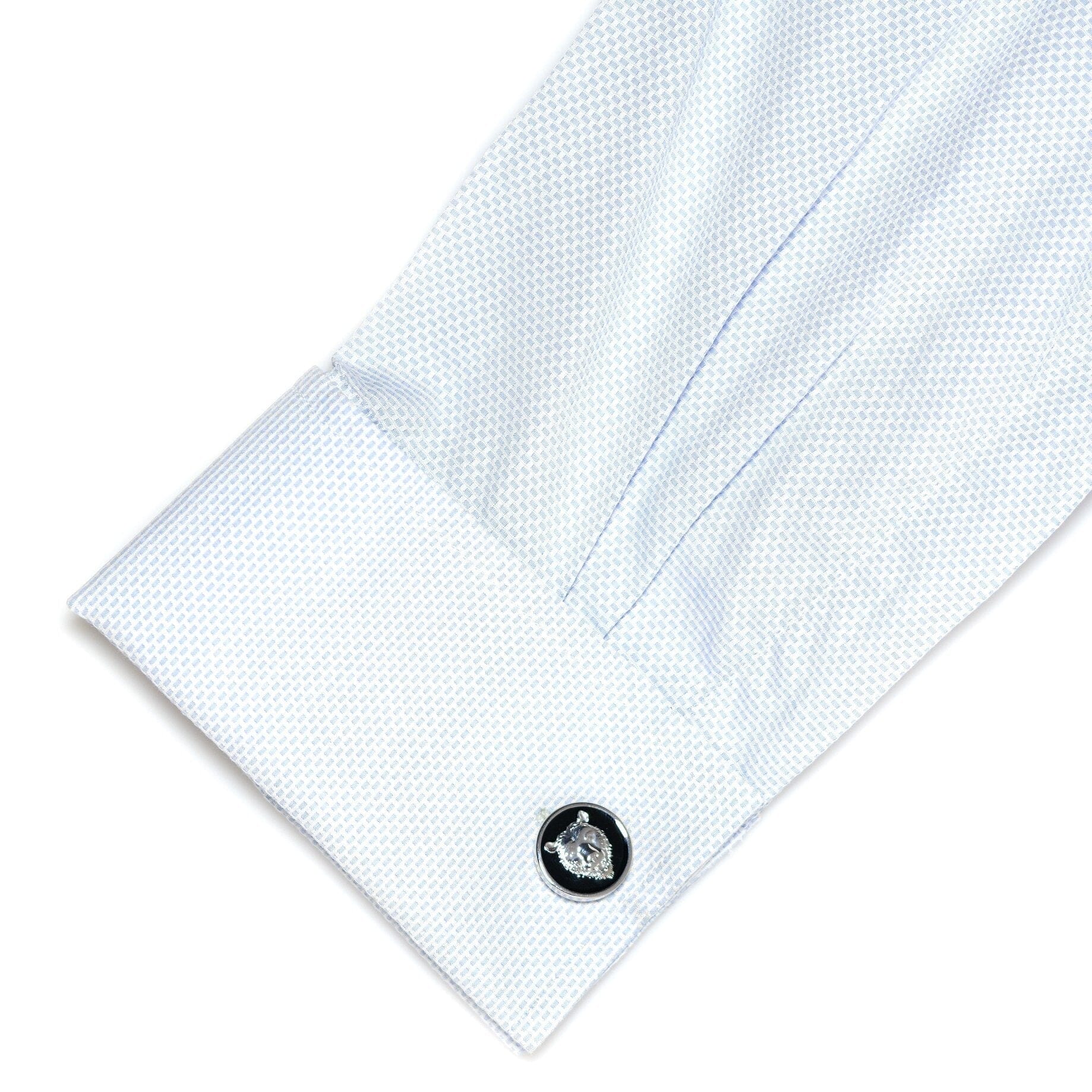 Bull & Bear Black Enamel Cufflinks Novelty Cufflinks Clinks Australia