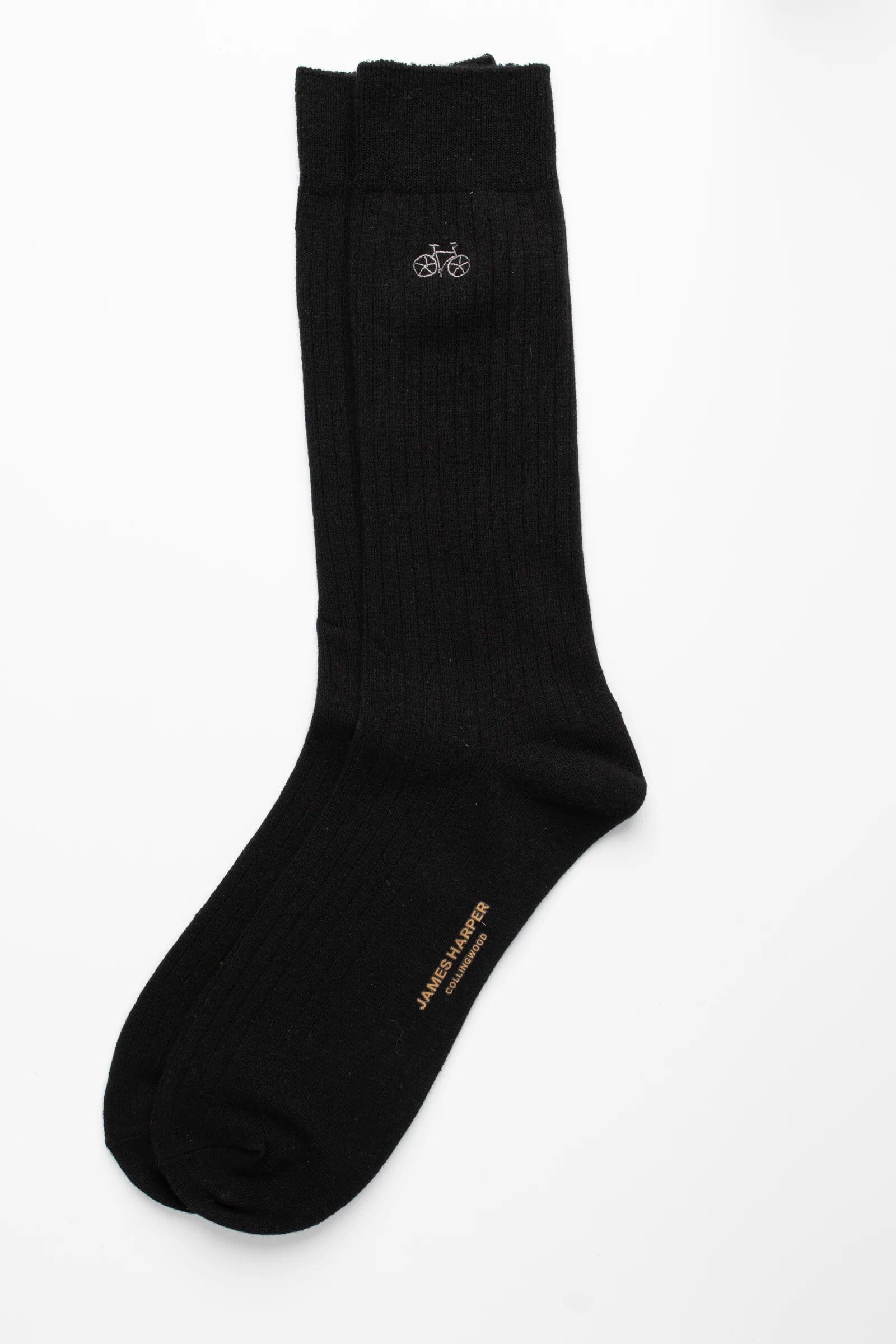 Black Ribbed Socks Socks Clinks