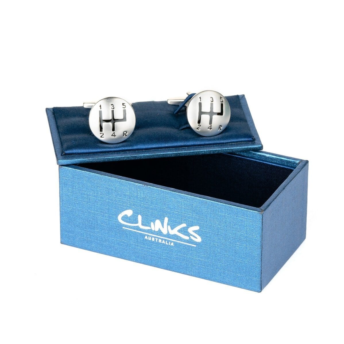 Brushed Silver Gear Shift Cufflinks Novelty Cufflinks Clinks Australia