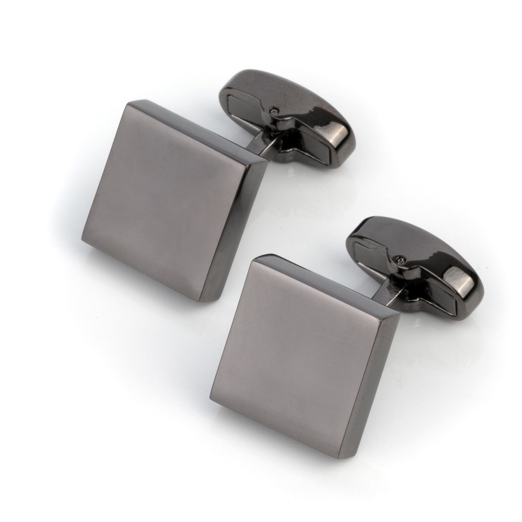 Gunmetal Square Cufflinks Classic & Modern Cufflinks Clinks Australia