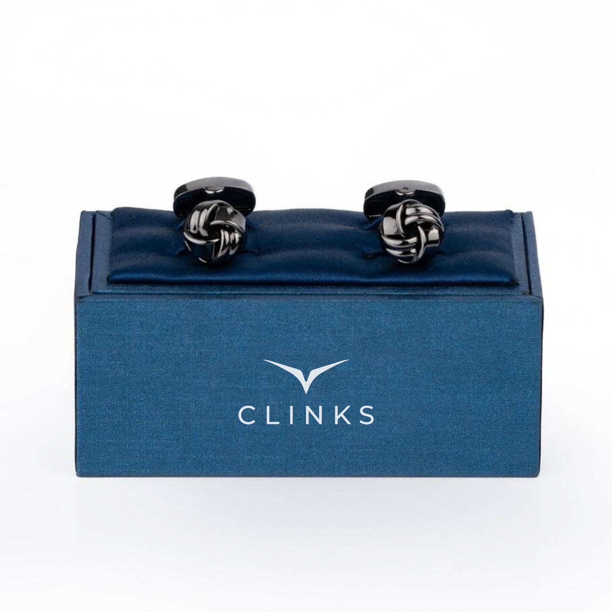 Gunmetal Knot Cufflinks Classic & Modern Cufflinks Clinks Australia
