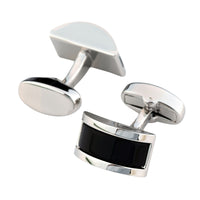 Midnight Black Cateye Cufflinks Classic & Modern Cufflinks Clinks Australia