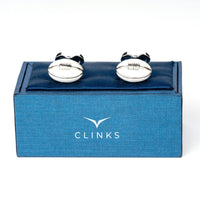 Footy White Leather Football Cufflinks Novelty Cufflinks Clinks Australia